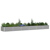 Planter Light Grey 580 x 100 x 45 cm Galvanised Steel