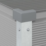 Planter Light Grey 100 x 45 x 90 cm Galvanised Steel - Close-Up Angle