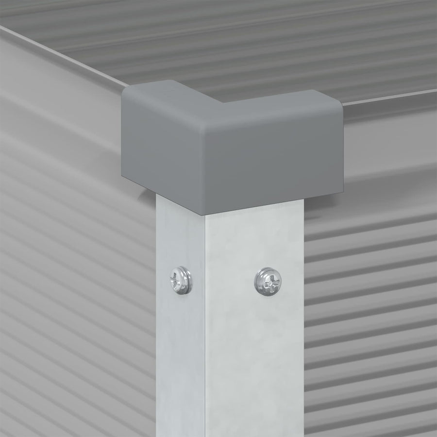 Planter Light Grey 100 x 45 x 90 cm Galvanised Steel