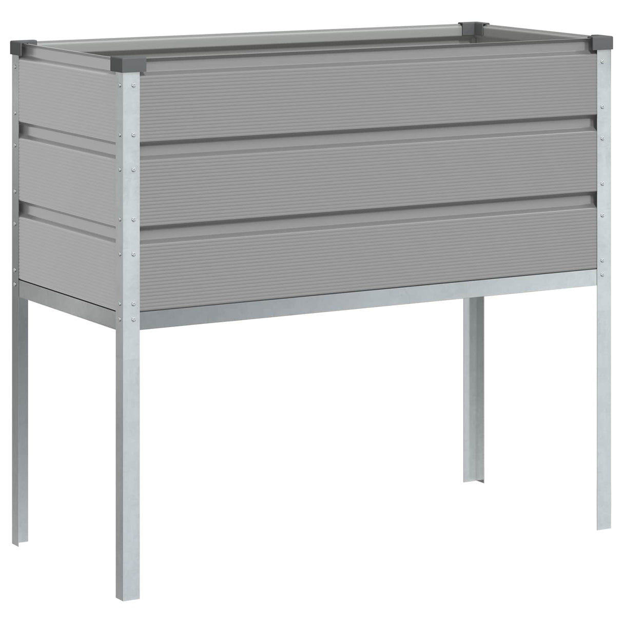 Planter Light Grey 100 x 45 x 90 cm Galvanised Steel