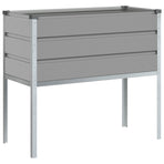 Planter Light Grey 100 x 45 x 90 cm Galvanised Steel