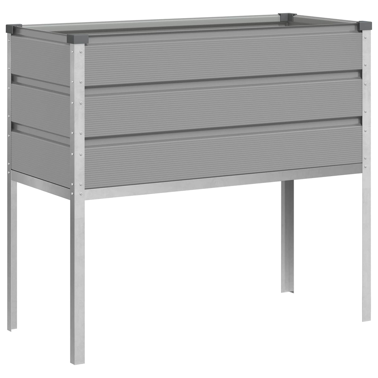 Planter Light Grey 100 x 45 x 90 cm Galvanised Steel