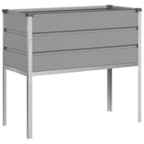 Planter Light Grey 100 x 45 x 90 cm Galvanised Steel