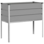 Planter Light Grey 100 x 45 x 90 cm Galvanised Steel