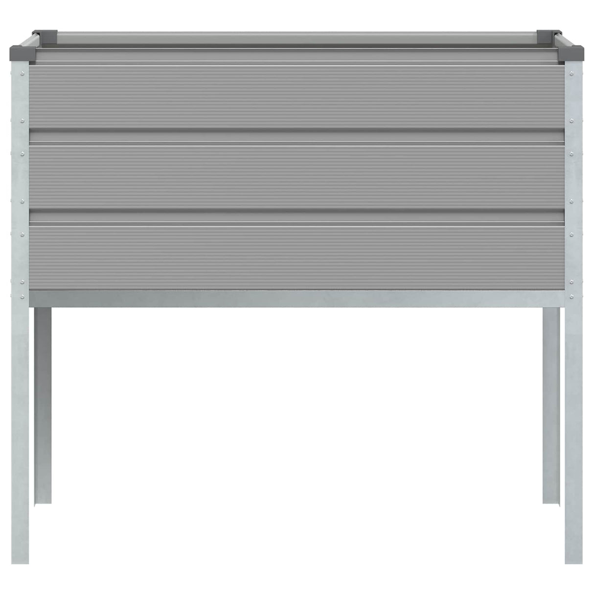 Planter Light Grey 100 x 45 x 90 cm Galvanised Steel