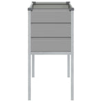 Planter Light Grey 100 x 45 x 90 cm Galvanised Steel