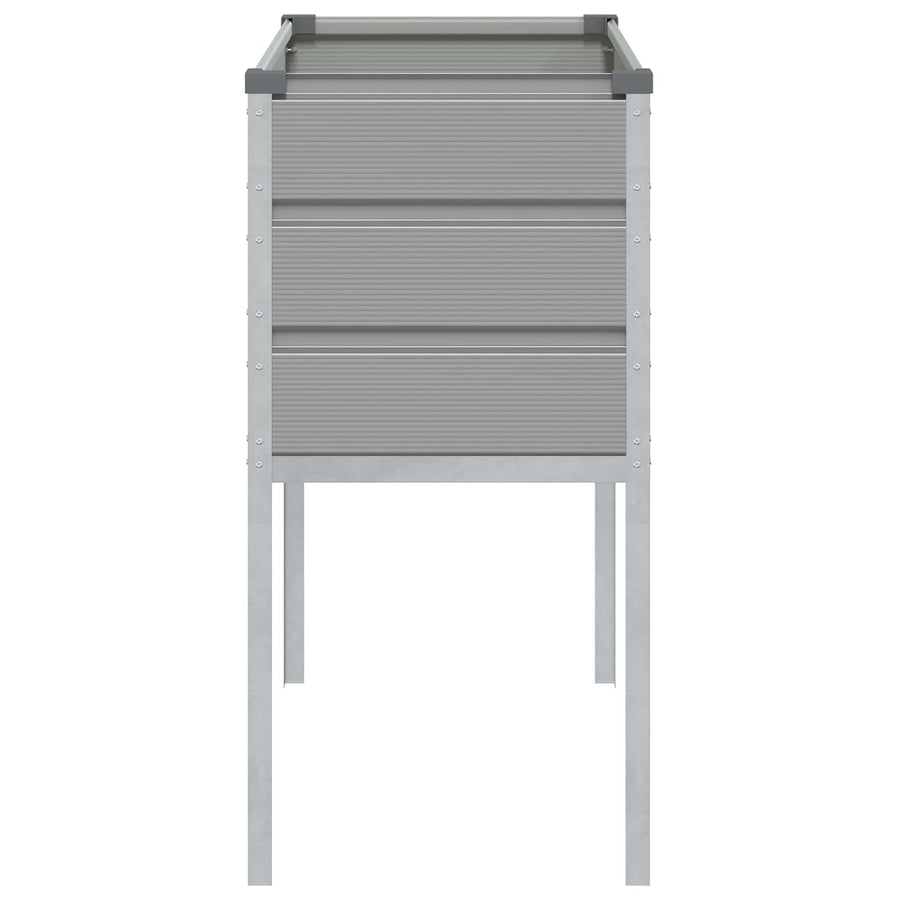 Planter Light Grey 100 x 45 x 90 cm Galvanised Steel