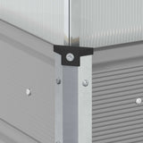 Planter Light Grey 100 x 100 x 77 cm Galvanised Steel - Close-Up Angle