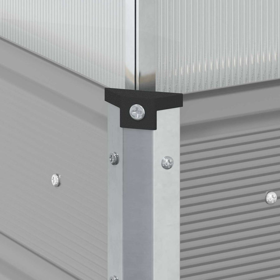 Planter Light Grey 100 x 100 x 77 cm Galvanised Steel