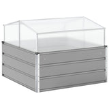 Planter Light Grey 100 x 100 x 77 cm Galvanised Steel