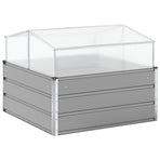 Planter Light Grey 100 x 100 x 77 cm Galvanised Steel