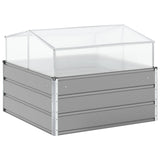 Planter Light Grey 100 x 100 x 77 cm Galvanised Steel
