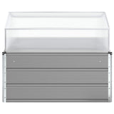 Planter Light Grey 100 x 100 x 77 cm Galvanised Steel