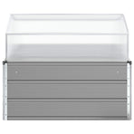 Planter Light Grey 100 x 100 x 77 cm Galvanised Steel