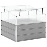 Planter Light Grey 100 x 100 x 77 cm Galvanised Steel