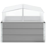 Planter Light Grey 100 x 100 x 77 cm Galvanised Steel