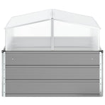 Planter Light Grey 100 x 100 x 77 cm Galvanised Steel
