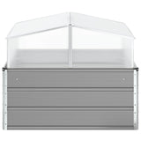 Planter Light Grey 100 x 100 x 77 cm Galvanised Steel - 45-Degree Angle