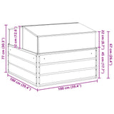 Planter Light Grey 100 x 100 x 77 cm Galvanised Steel