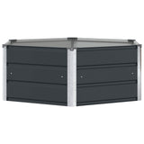 Planter Anthracite 129 x 129 x 45 cm Steel - Front View