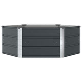 Planter Anthracite 129 x 129 x 45 cm Steel - Top-Down View