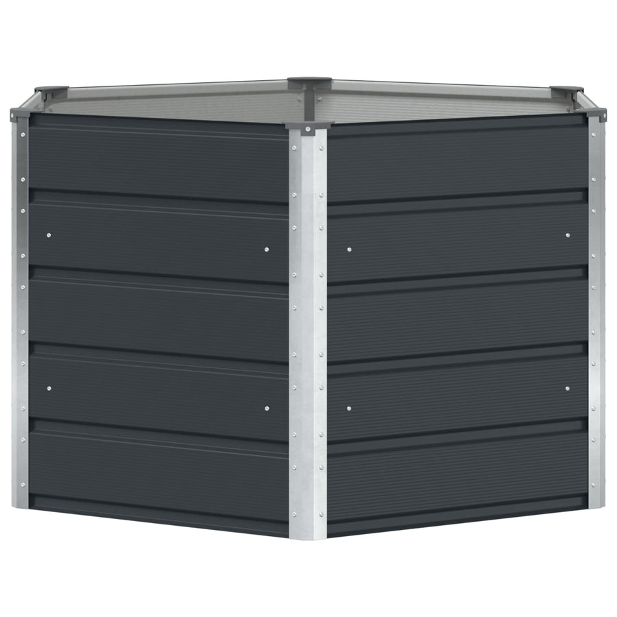Planter Anthracite 129 x 129 x 75 cm Steel