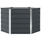 Planter Anthracite 129 x 129 x 75 cm Steel - Top-Down View