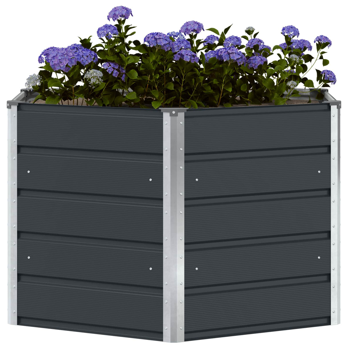 Planter Anthracite 129 x 129 x 75 cm Steel