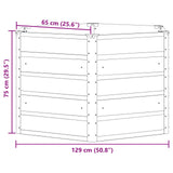 Planter Anthracite 129 x 129 x 75 cm Steel