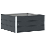 Planter Anthracite 100 x 100 x 45 cm Steel - Front View