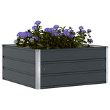 Planter Anthracite 100 x 100 x 45 cm Steel - Side View