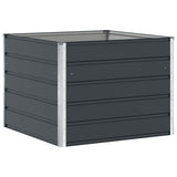 Planter Anthracite 100 x 100 x 75 cm Steel - Front View