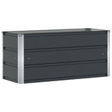 Planter Anthracite 100 x 40 x 45 cm Steel - Front View