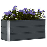 Planter Anthracite 100 x 40 x 45 cm Steel - Side View