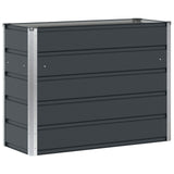 Planter Anthracite 100 x 40 x 75 cm Steel - Front View