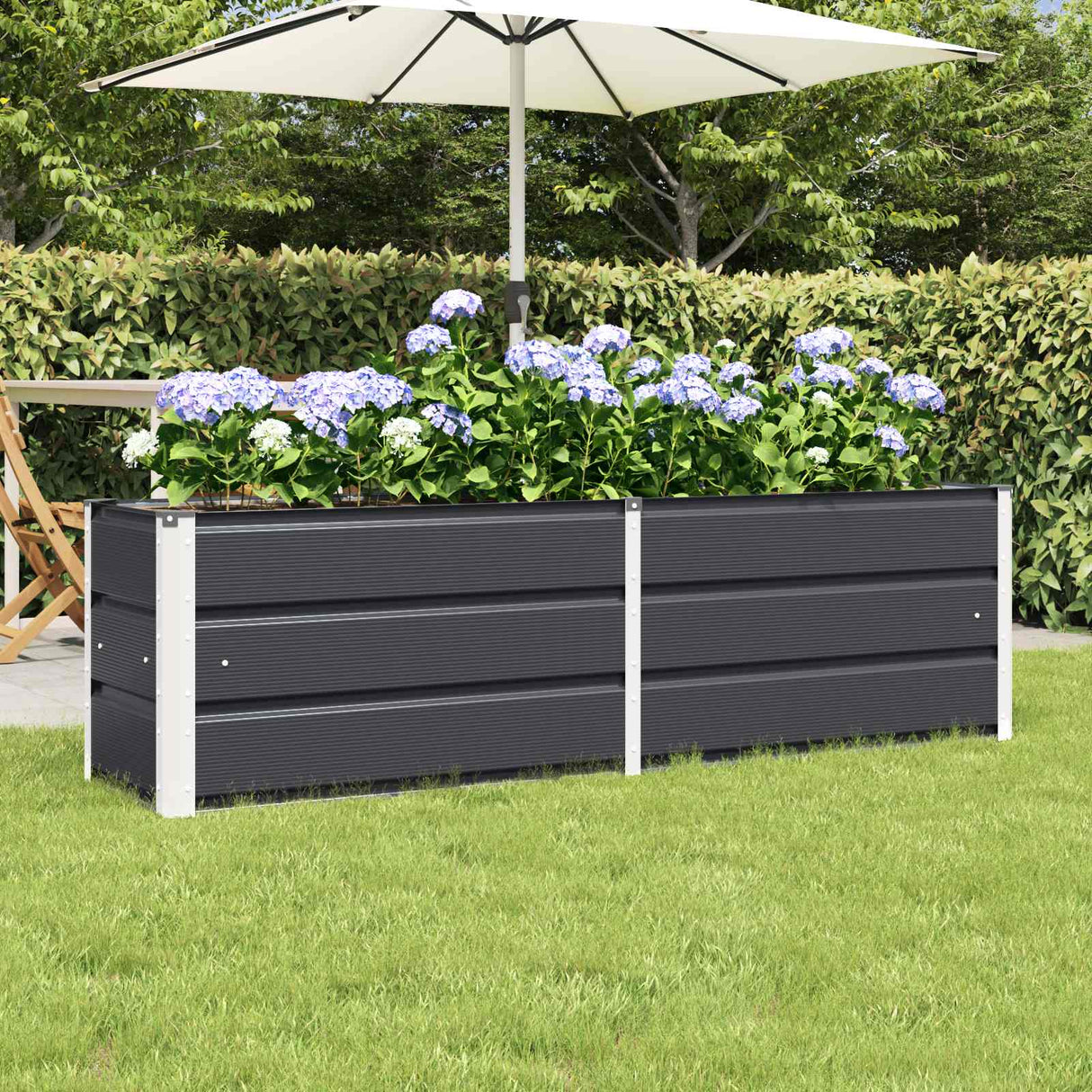 Planter Anthracite 160 x 40 x 45 cm Steel