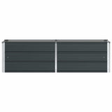 Planter Anthracite 160 x 40 x 45 cm Steel - Top-Down View