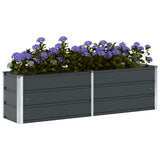 Planter Anthracite 160 x 40 x 45 cm Steel - Side View