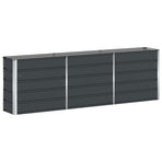 Planter Anthracite 240 x 40 x 75 cm Steel