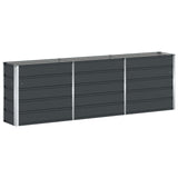 Planter Anthracite 160 x 40 x 75 cm Steel - Front View