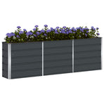 Planter Anthracite 240 x 40 x 75 cm Steel