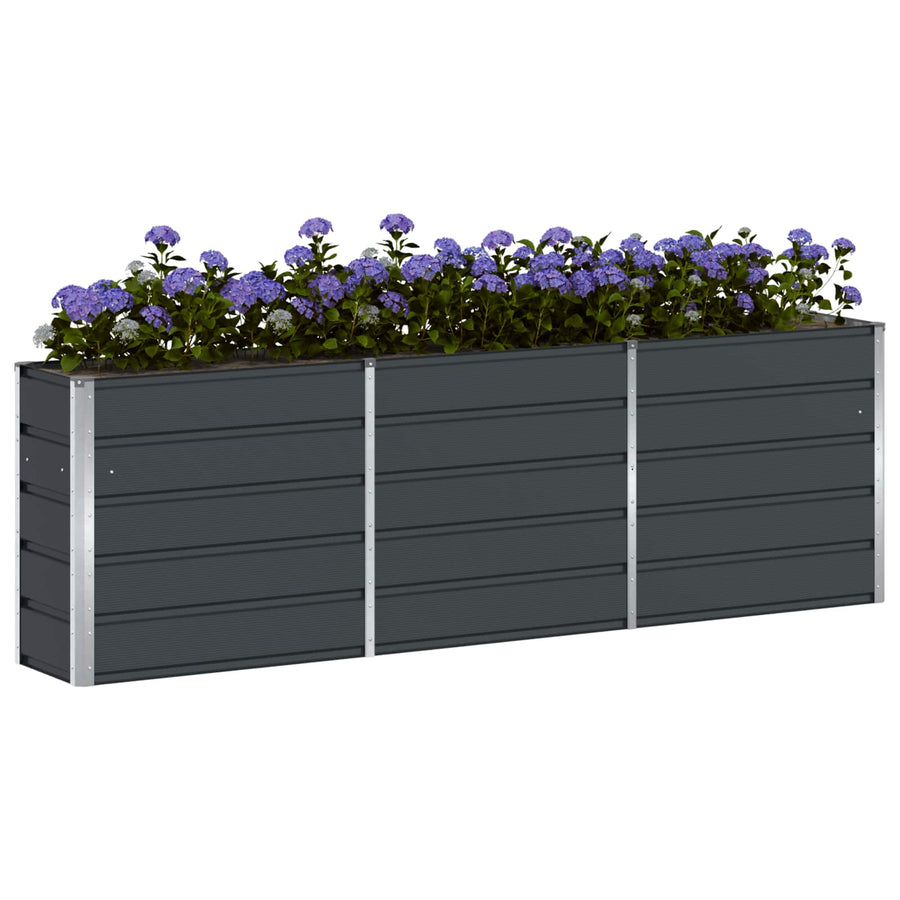 Planter Anthracite 240 x 40 x 75 cm Steel