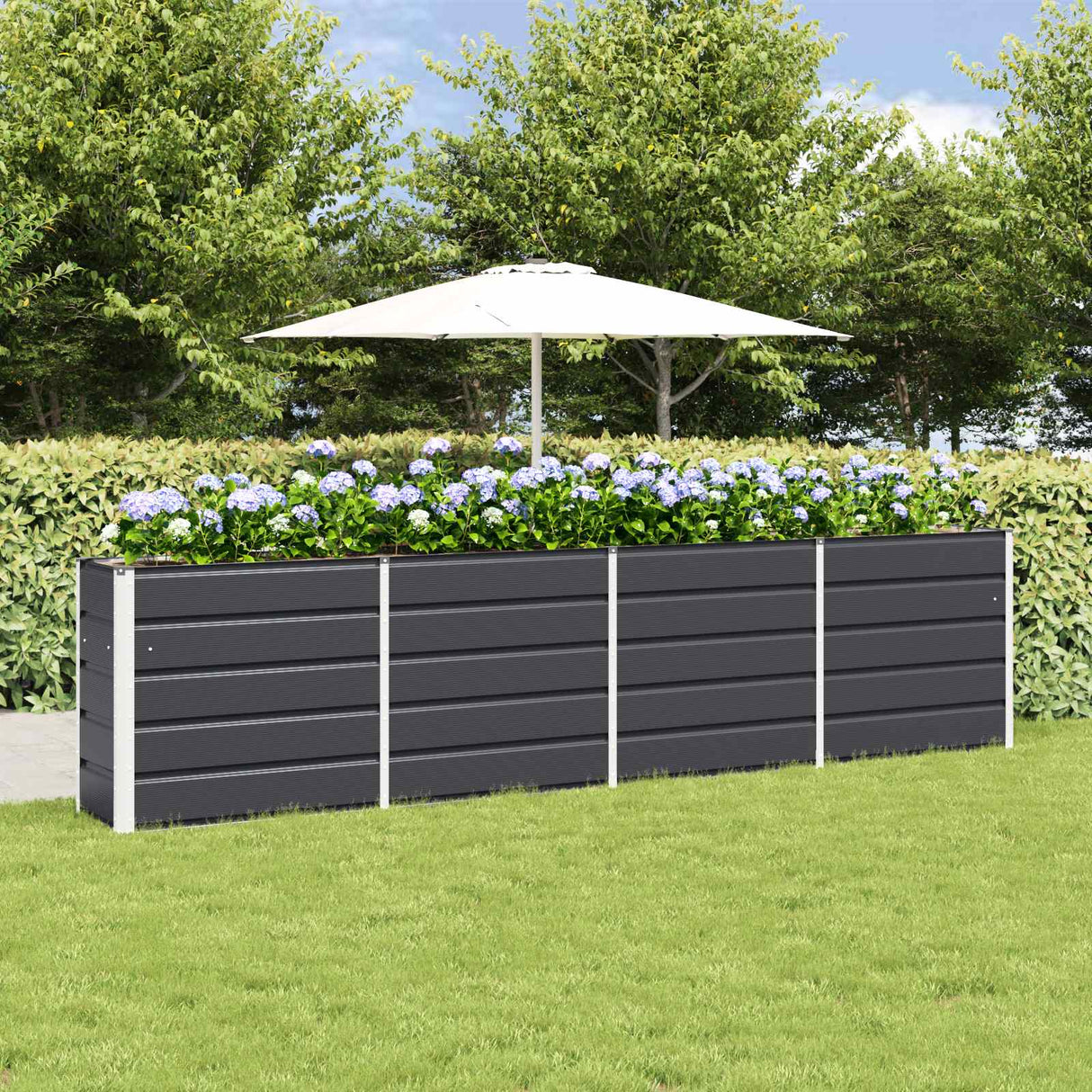 Planter Anthracite 160 x 40 x 75 cm Steel