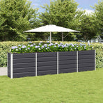 Planter Anthracite 320 x 40 x 75 cm Steel