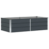 Planter Anthracite 160 x 80 x 45 cm Steel - Front View