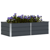 Planter Anthracite 160 x 80 x 45 cm Steel - Side View