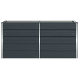 Planter Anthracite 160 x 80 x 75 cm Steel - Top-Down View