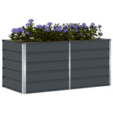 Planter Anthracite 160 x 80 x 75 cm Steel - Side View