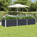 Planter Anthracite 240 x 80 x 45 cm Steel