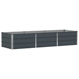 Planter Anthracite 240 x 80 x 45 cm Steel - Front View